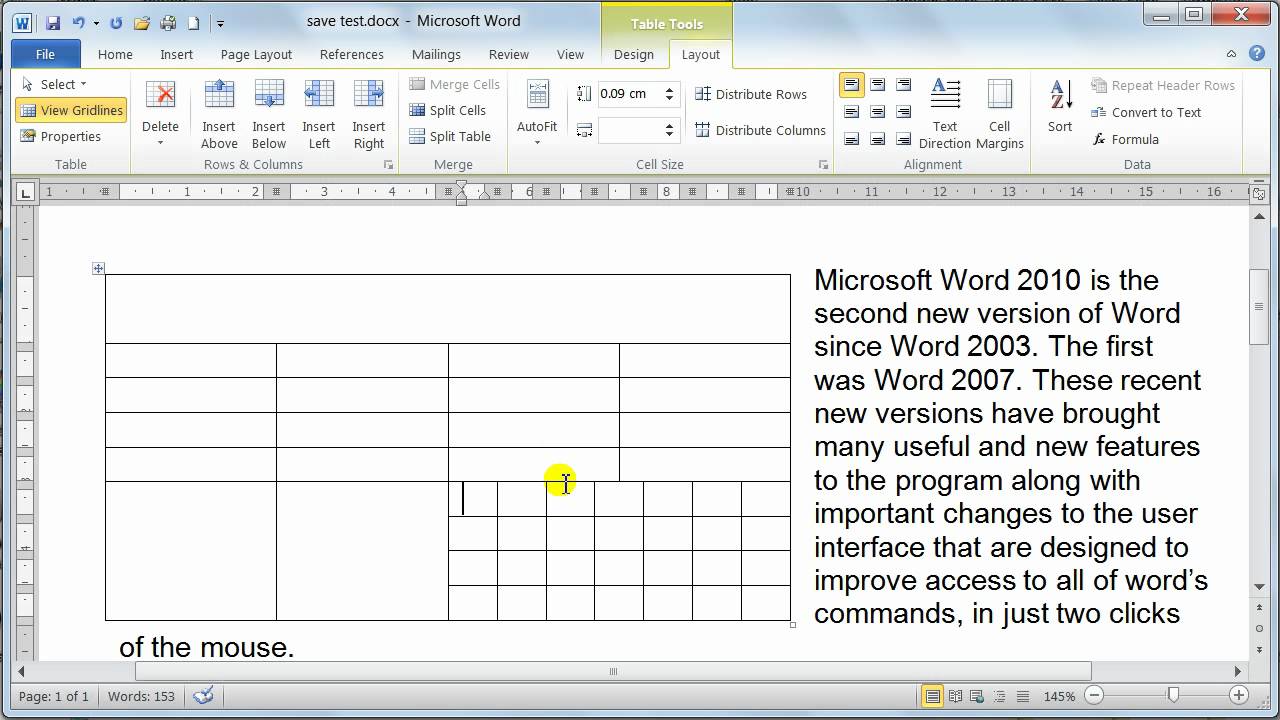 resize excel table in word